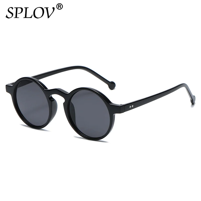 Fashion Retro Round Sunglasses Women Men Classic Brand Driving Shades Small Punk Jelly Leopard Dark Green Eyewear UV400 Party