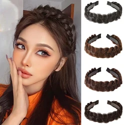 Braid Wig Headband Hair Braid Black French Braid Fake Braid Headband Fashion Lady Braided Hair