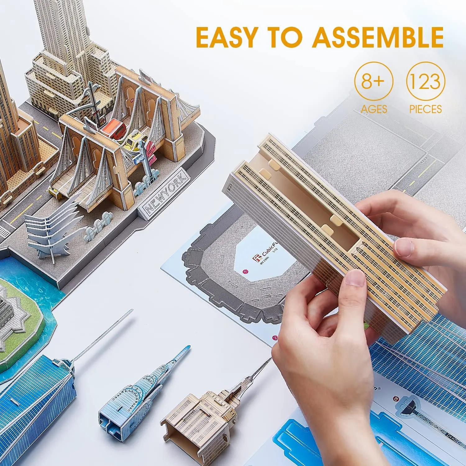 3D Puzzles for Adults New York Cityline Puzzles for Gifts for Teenage Girls Architecture Building Gifts for Women Men