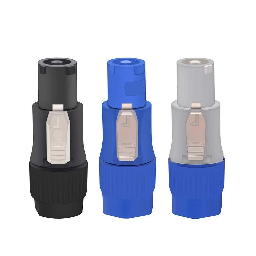 Connecteur de haut-parleur Powercon 2 pièces 3 broches mâle/femelle Type A NAC3FCA + adaptateur de panneau de prise de châssis NAC3MPA-1 câble de verrouillage IP65