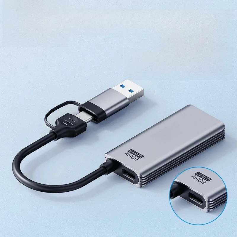 Karta przechwytywania wideo Hagibis USB 3.0 z PD 100 W dla Meta Quest 3 iPad HDMI na USB/Type-c Gamingowy rejestrator wideo na żywo — zdjęcie 2