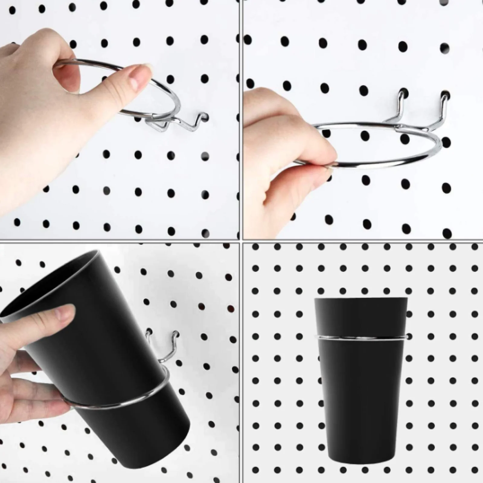 12 Pcs Set Pegboard Bins Organizer Storage Basket BoxMulti Functional Mesh Basket Box for Tools Workshop Hardware Peg Board Hook