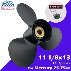 Outboard Propeller 11 1/8x13 For Mercury 30hp 40 50 60hp 70hp 75hp Boat Motor Aluminum Alloy Screw Ship Marine Engine 13 Spline