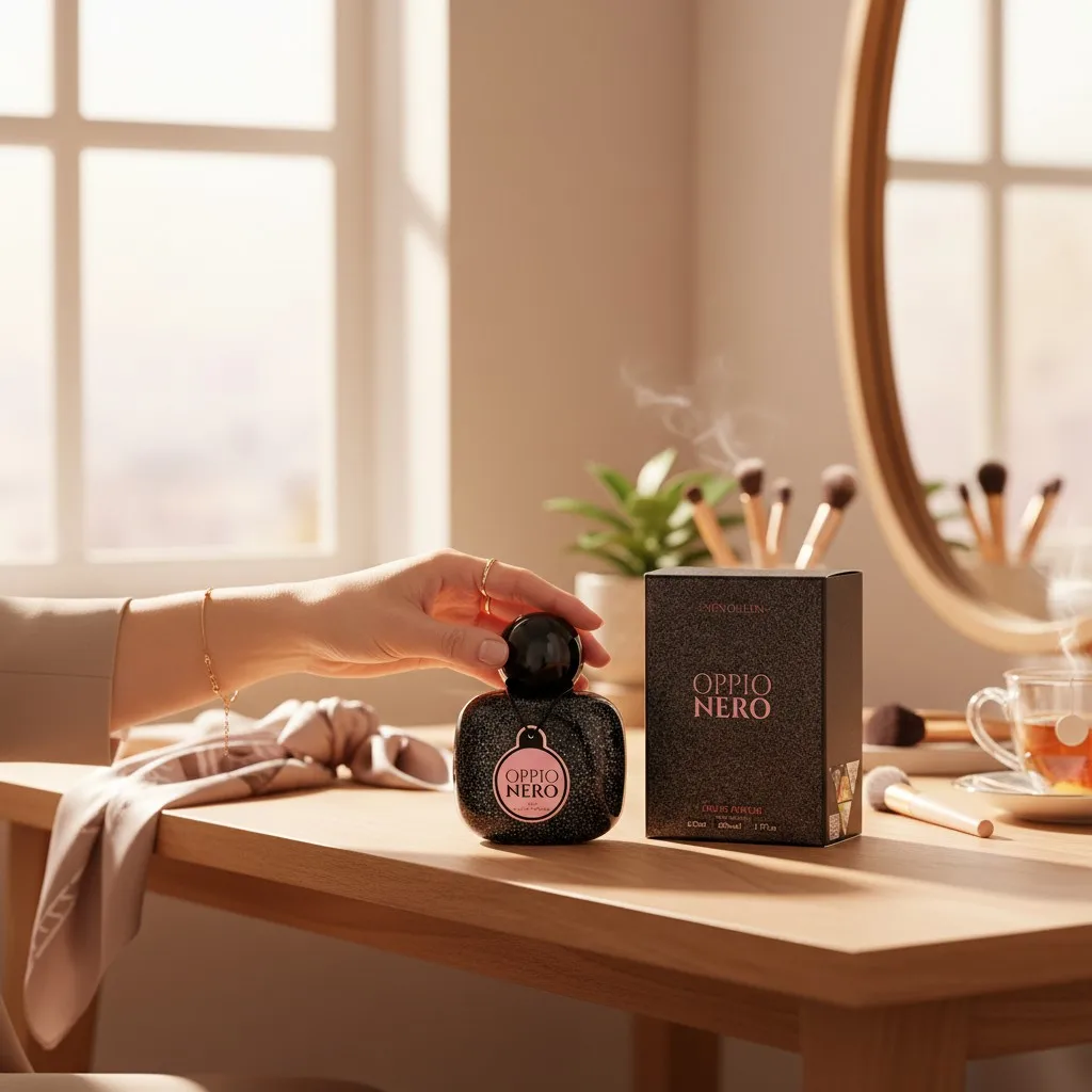 Imagen 3: Reyes Queens- Oppio Nero Eau de Parfum 50ml. Perfume femenino con aroma oriental elegante, notas dulces intensas y fondo sofisticado moderno con sensación envolvente y carácter marcado.