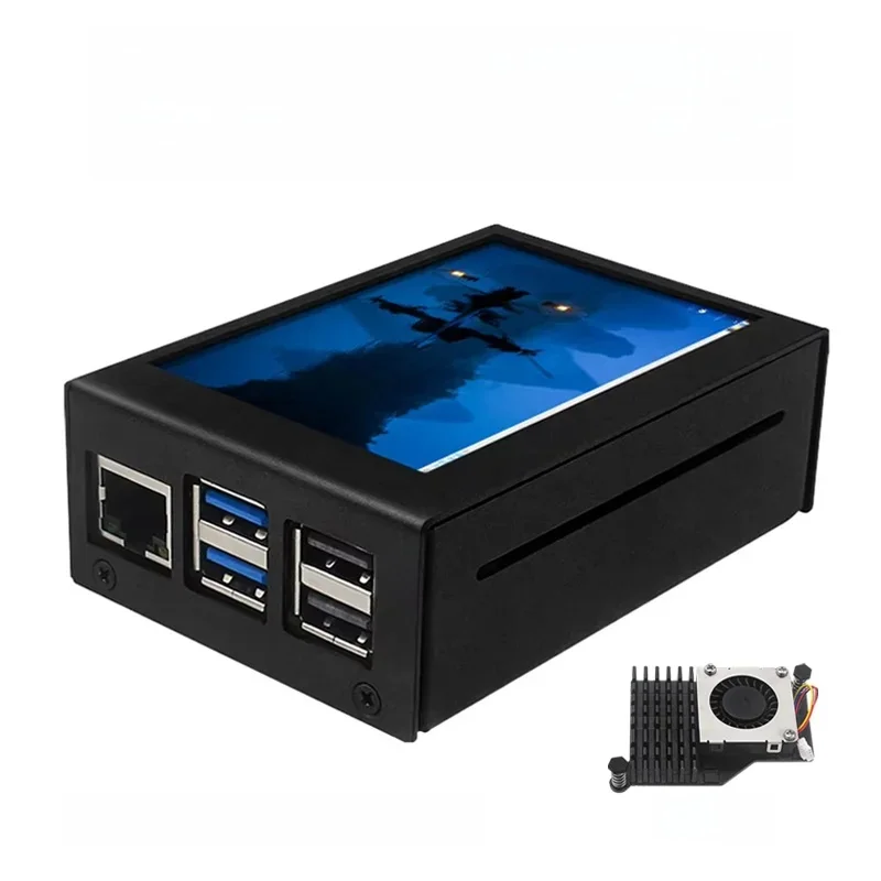 3,5-calowy ekran dotykowy dla Raspberry Pi 5 480 * 320 Wyświetlacz LCD Opcjonalna metalowa obudowa ABS Aluminiowa aktywna chłodnica dla Raspberry Pi 5 — 2