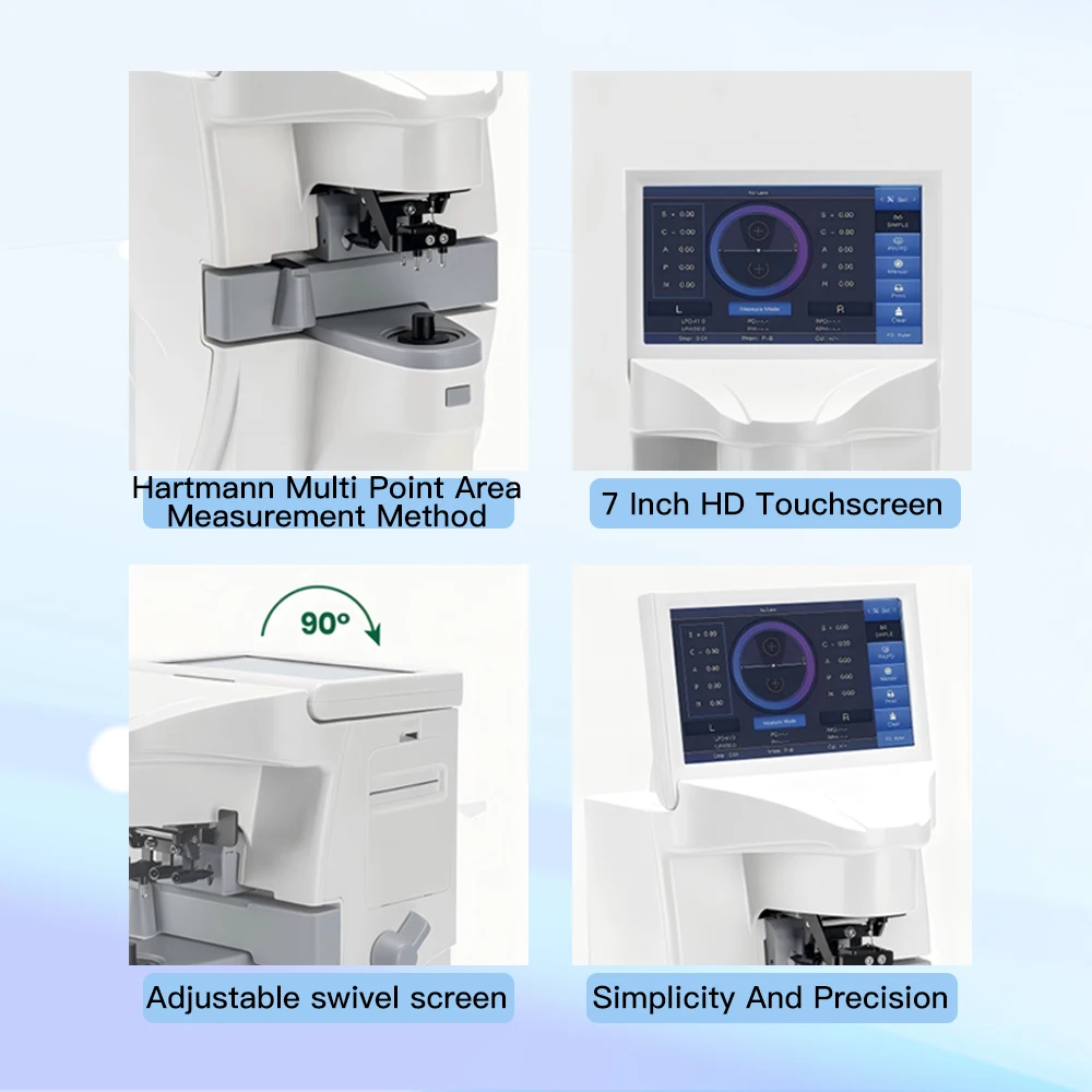 Auto Lens Meter Digital Auto Lensometer with 7 Inch Touch Screen Uv Pd Printing Focimeter Optometry Equipment AL-500