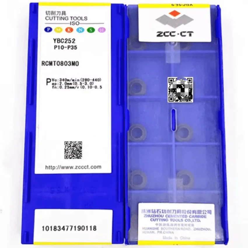 ZCC.CT RCMT1204MO YBC251 YBC252 YBD102 RCMT1606MO YBC251 YBC252 ZCC 100% Original คาร์ไบด์แทรกเครื่องกลึง CNC ใบมีดตัด