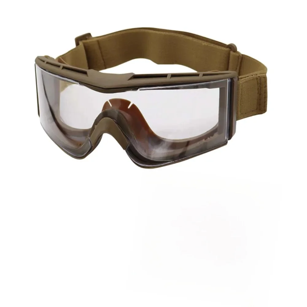 Gogle taktyczne Airsoft Tricolor Lens Wielofunkcyjne akcesoria myśliwskie Adapter do hełmu taktycznego Nadaje się do strzelania Paintball (BK) — Zdjęcie 2 z 2