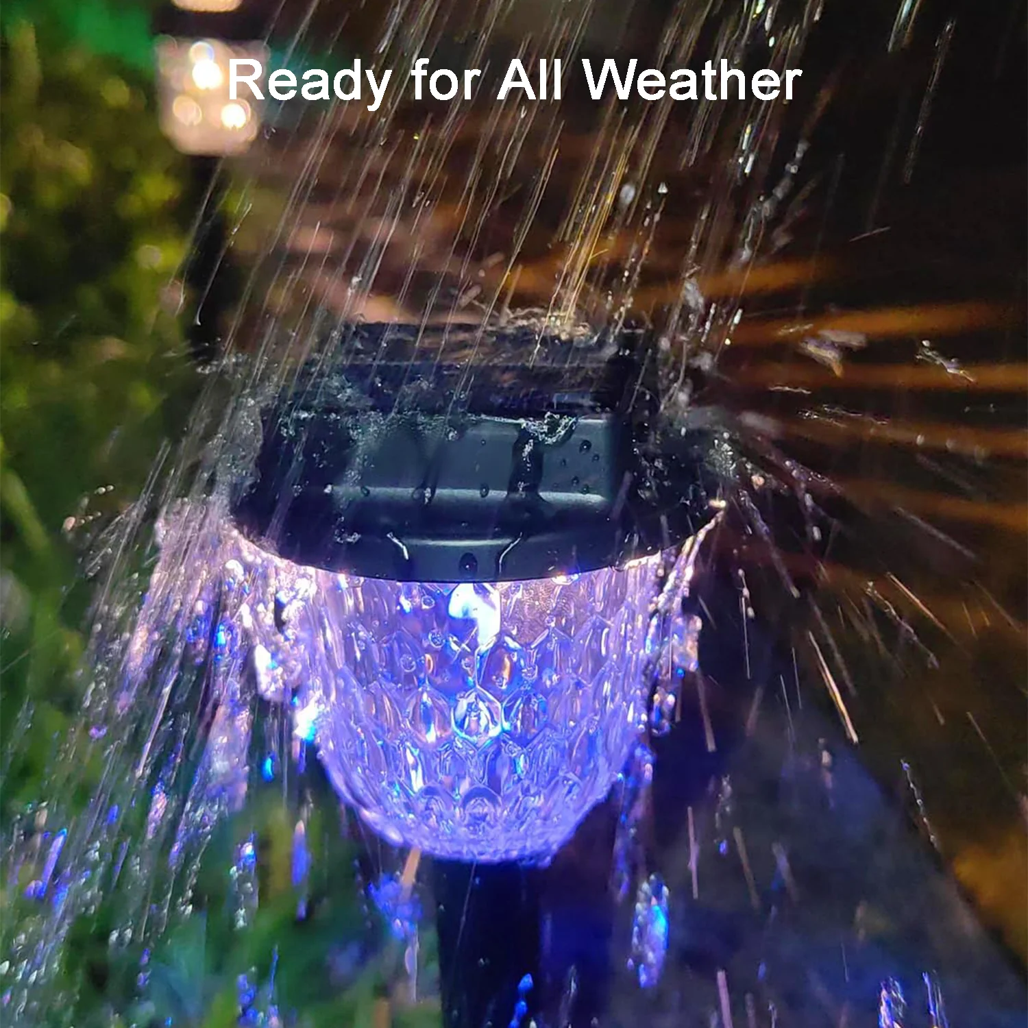 Solar Pathway Lights Outdoor 6 Pack, RGB Color Changing, Led Solar Lights for Waterproof, Solar Landscape Path Lighting for Yard