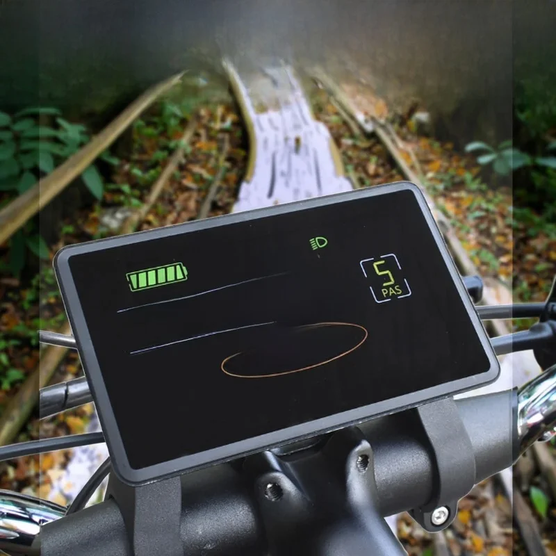 UART2 H6C Waterdichte MTB Elektrische Fiets Display Computer Rijden Snelheidsmeter Digitale Horizontale Scherm Kilometerteller Bedrade Fiets - afbeelding 2