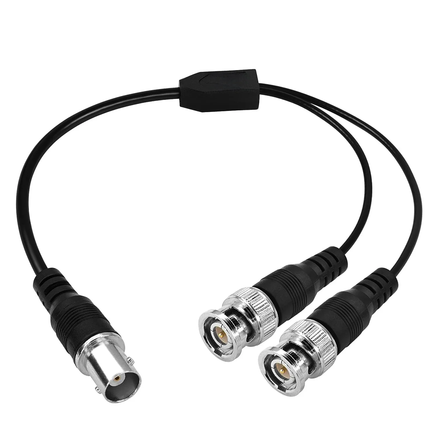 Adapter/rozdzielacz BNC żeńskie na podwójne BNC męskie typu Y do kamer, sprzętu wideo, sond testowych i kabli. — zdjęcie produktu 7