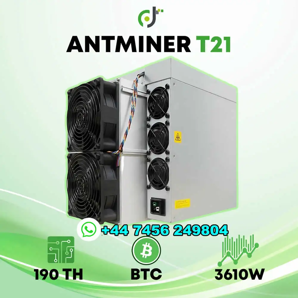 DG Brand New Antminer T21 190T 3610W 380V-415V Algorithm SHA-256 Bitmain Mining BTC Bitcoin Miner