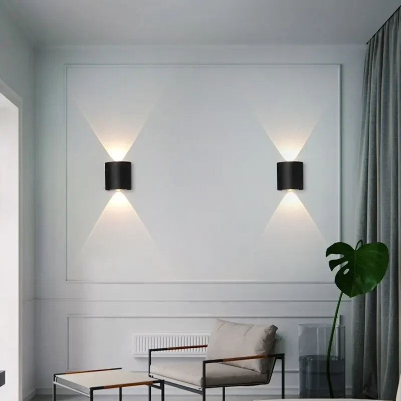 LED Wall Light Impermeável Iluminação Exterior Interior IP65 AC86-265V 2w 4w para Jardim Stair Night