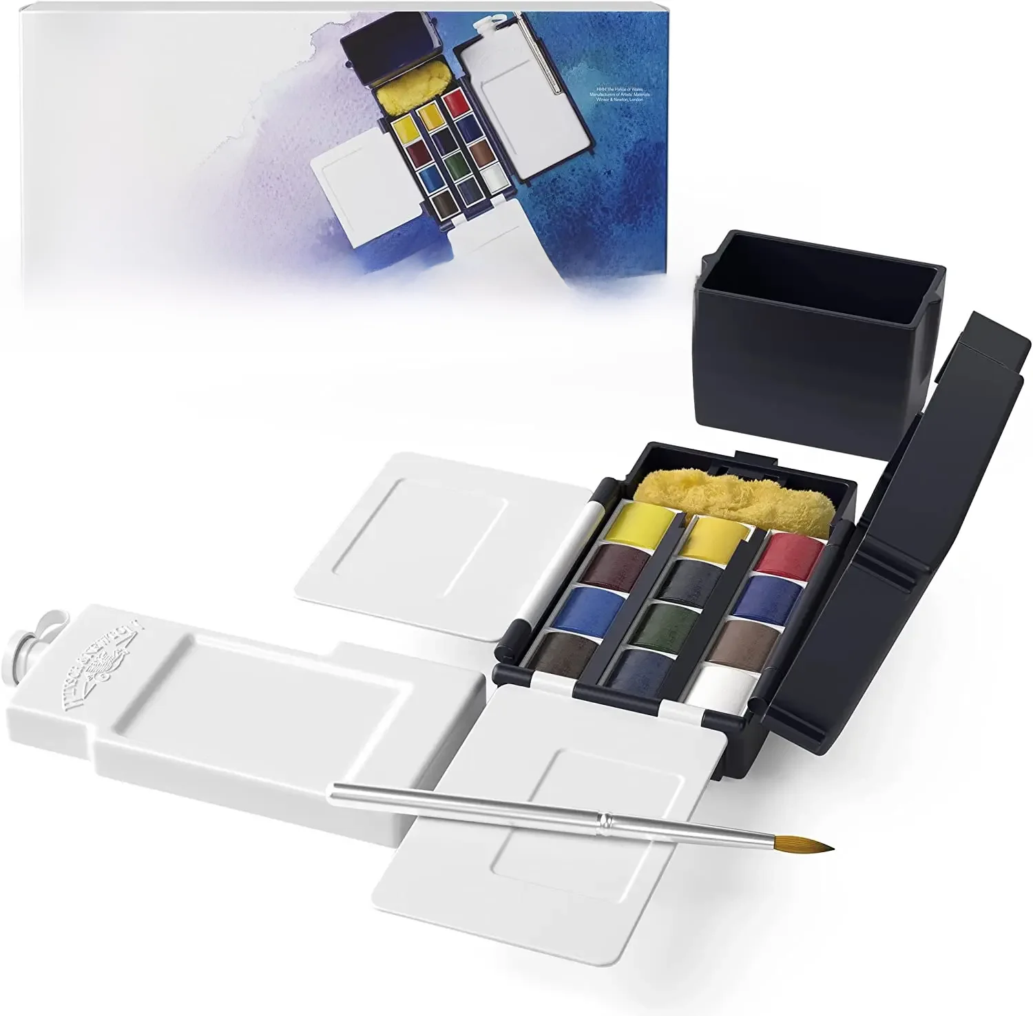 Winsor & Newton Cotman Artist Water Colour Paint Field Pocket Travel Set 12 Colors Half Pans For Outdoor Watercolor Painting — zdjęcie produktu 7