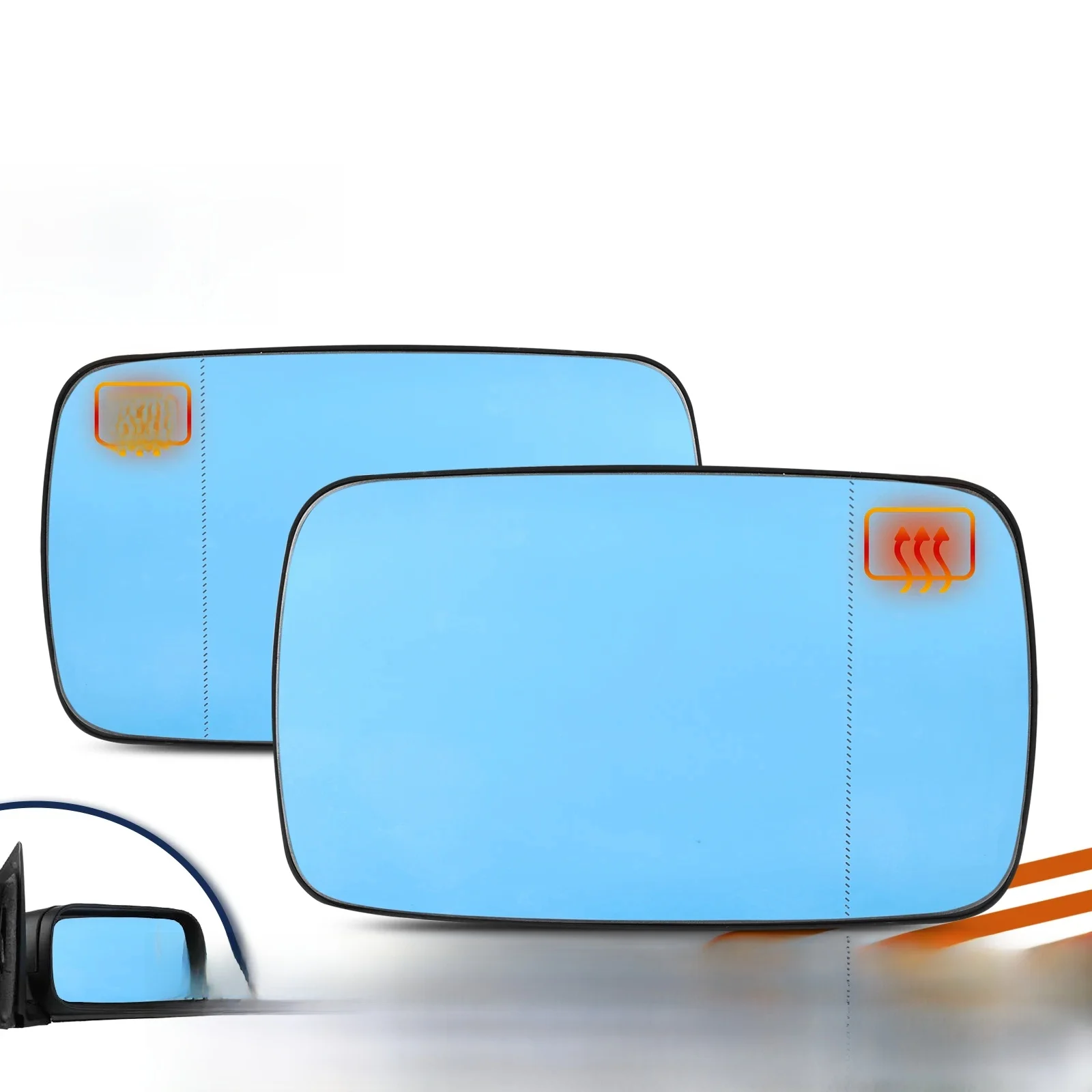 Pour BMW série 3 5 E39 E46 320i 330i 325 525i 1997 - 2005 porte gauche droite aile latérale verre chauffant bleu vue arrière rétroviseur