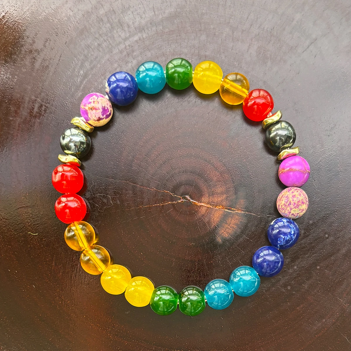 1pcs/7 Chakra Bracelet Made of Natural Stone 7 Colors Handmade Beaded Bracelet for Men and Women Yoga Meditation Bracelet Fashio