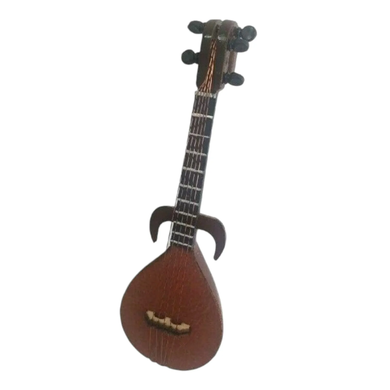 Salvat, A33 Miniature Liuqin, instrument à cordes pincées traditionnel chinois, son très aigu, environ. 8 cm, Réplique parfaite avec finitions excellentes, Collection d'instruments de musique miniatures, Sans fascicule, l'emballage sous blister peut être froissé