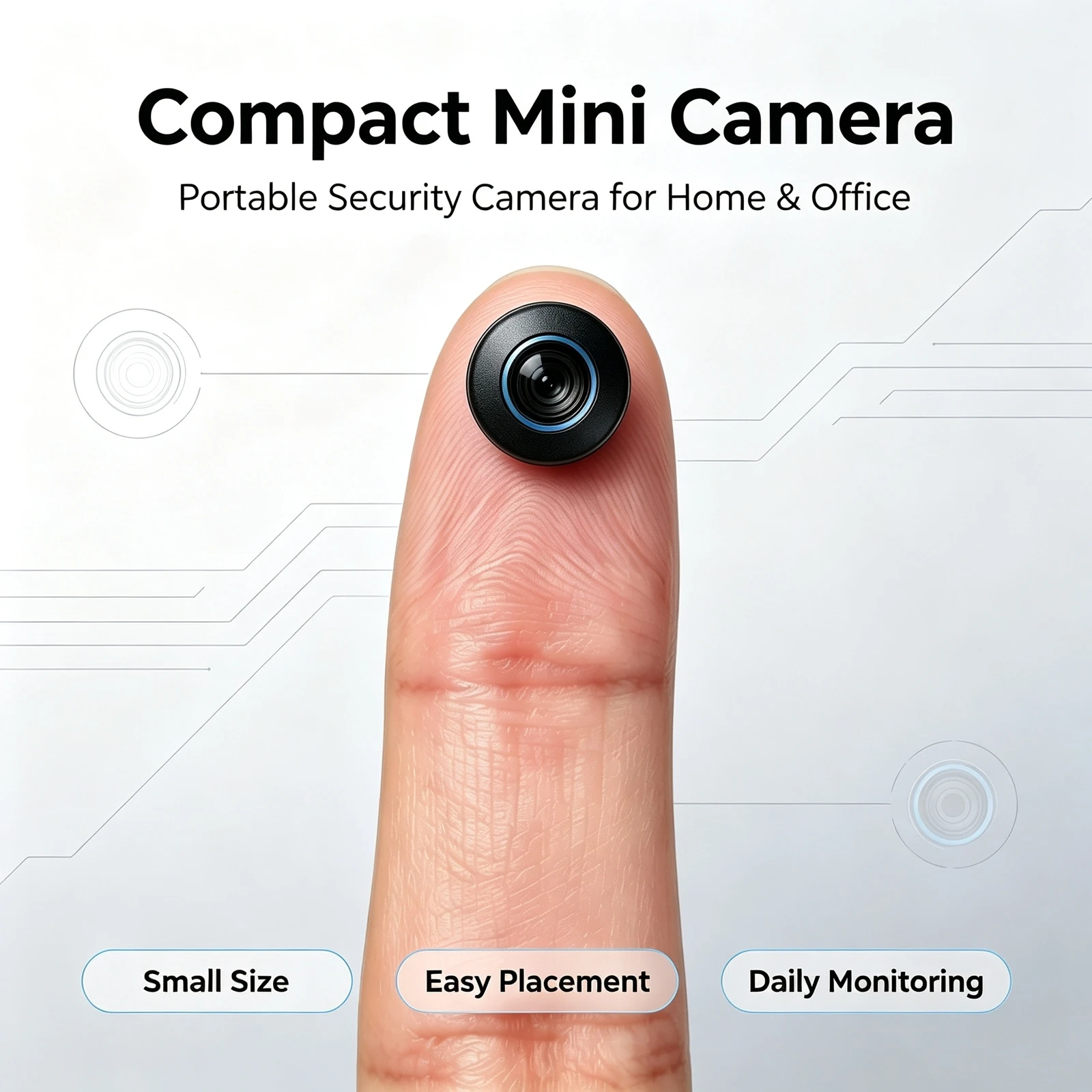 U3   High-definition home mini camera, a monitoring device with night vision and motion detection, suitable for indoor and outdoor use, pet monitoring, and office security guard
