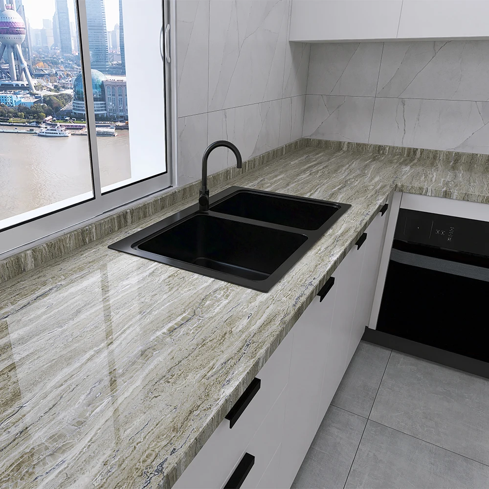 مناسبة للمطبخ ورق حائط ذاتي اللصق PVC ورق حائط ذاتي اللصق لتزيين المنزل ملصق مقاوم للماء والزيت #3