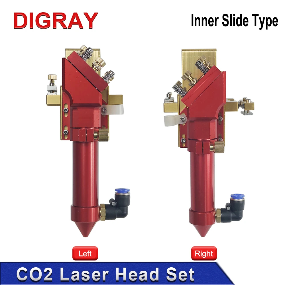 DIGRAY Inner Slide Co2 Laser Head With Air Nozzle For Inner Guide Laser Cutting Engraving Machine Spare Parts.