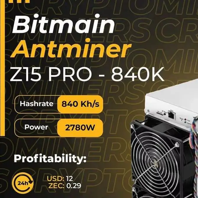 

Buy 5 Get 3 Free Bitmain Antminer Z15 Pro 840KH 2780W