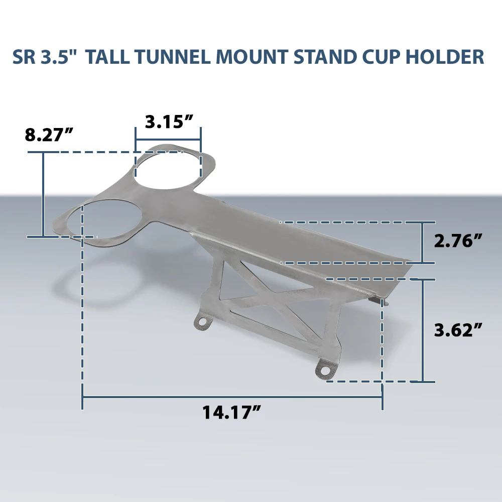 3.5 Inch Tall Tunnel Mount Stand Cup Holder S409 New Fit for Mega Shifter Ratchet Magnum Grip Two Hole Cup Holder Interior Supply