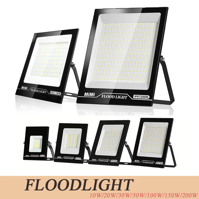 LED Floodlight AC220V 50W IP66 Waterproof For Outdoor Wall Garden 100W LED Reflector Street Lamp 30W Wall Flood Lights