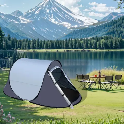 ​Automatic Instant Pop Up Portable Camping Tent for Outdoor Fishing Hiking Backyard Beach Party with Carry Bag Windproof Setup