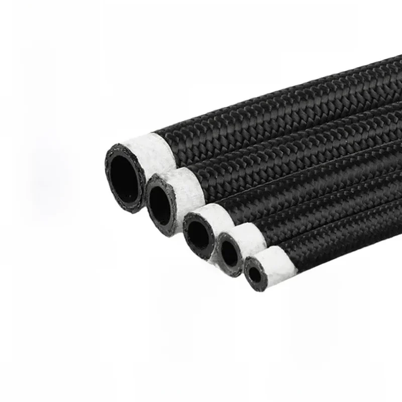 0.5M/1M/1.5M/2M 4an 6an 8an 10an 12an Brandstof Slang Olie Gas Koeler Lijn Buis Buis Nylon Roestvrij Staal Gevlochten Binnenkant Cpe Rubber - afbeelding 2