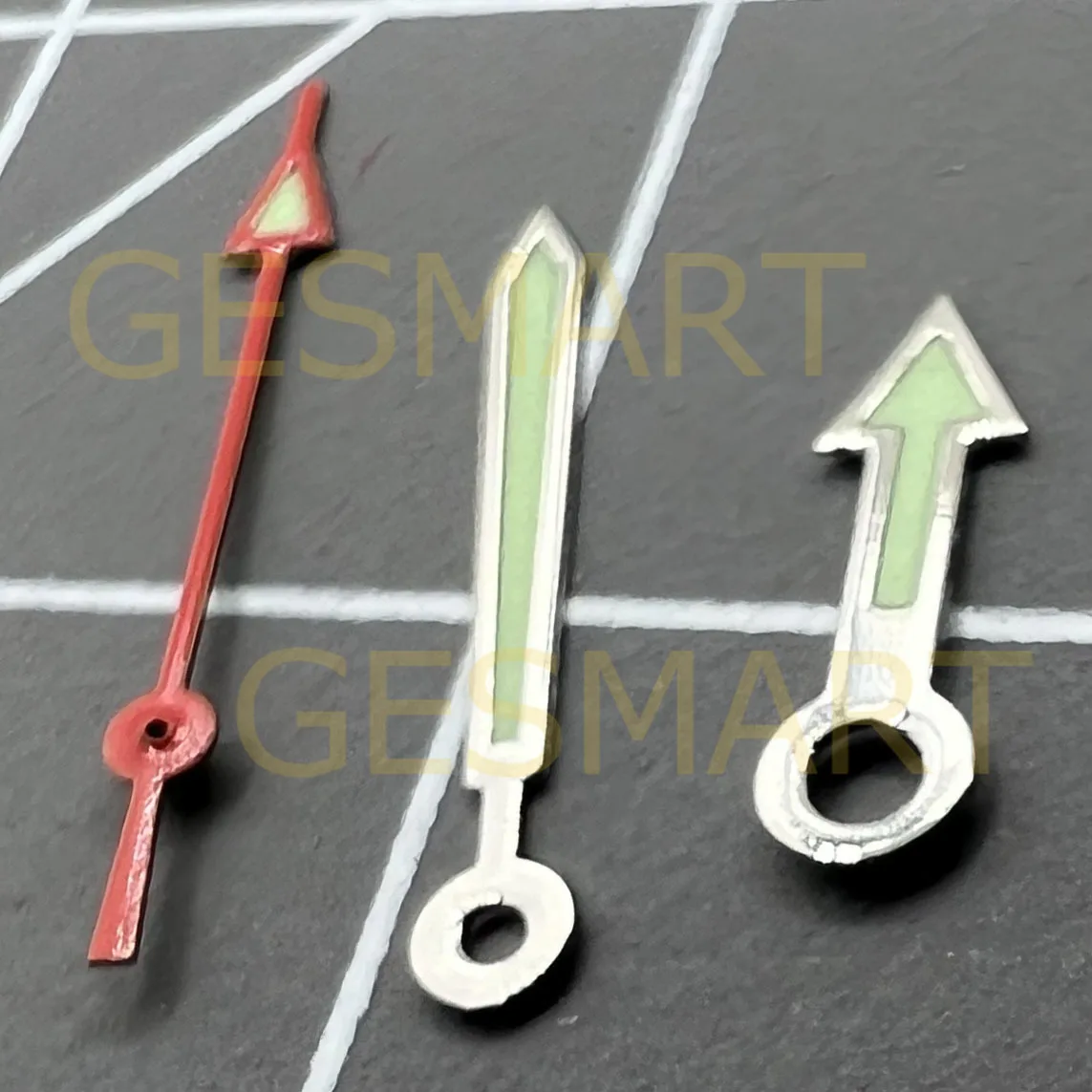 Arrow Shape Green Luminous Watch Hands Set