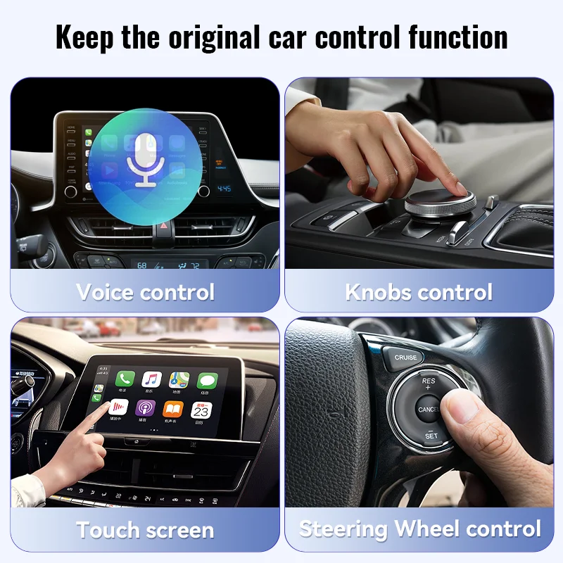 Acodo Wireless Carplay AI Box Android Auto Adapter Bluetooth Adapter Carplay Dongle GPS Navigation WIFI IOS Android