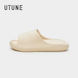 UTUNE Home Slippers For Women Shoes Indoor Summer Soft Beach Slides EVA Thick Wave Sole Non-slip Men Bathroom Platform Sandals