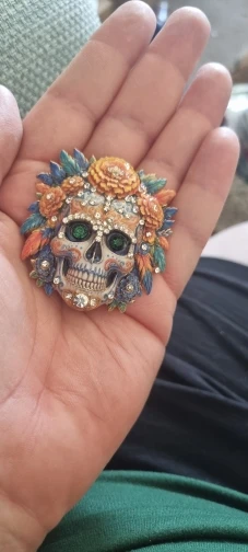 Halloween Sugar Skull Enamel Brooch Gothic Pumpkin Skeleton Cat Lapel Pin Party Costume Backpack Clothes Decor BadgeJewelry Gift photo review