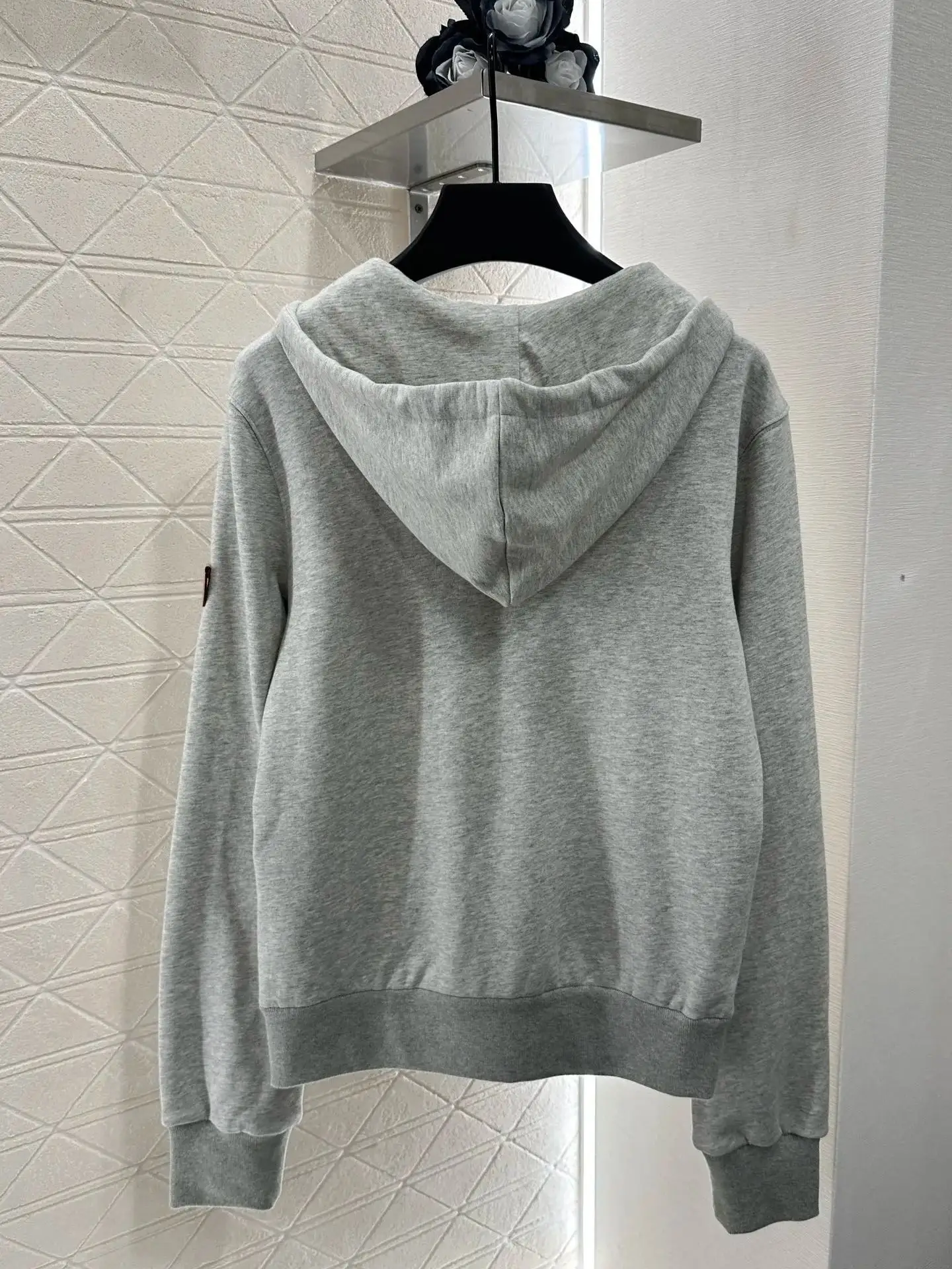 

2025 New Hoodie Shorts Long-sleeved Hooded Jacket Coat Solid Fashionable Versatile Slimming Figure-hugging Spring Summer