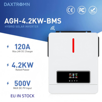 DAXTROMN Mppt 4.2KW Hybrid Solar Inverter 24VDC Batteryless working PV input 90-450V Grid Tie Hybrid 220V AC out