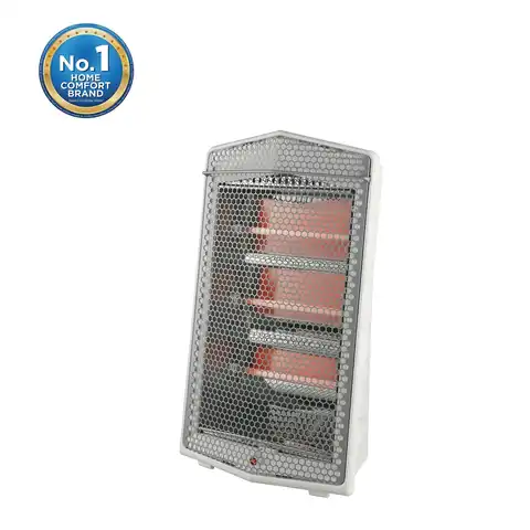 Like New - Midea 1500W Quartz Electric Space Heater, Instant Radiant Warmth, Adjustable Thermostat, Ultra Quiet Portable Indoor Heater with Safety Protection for Bedroom & Office, White