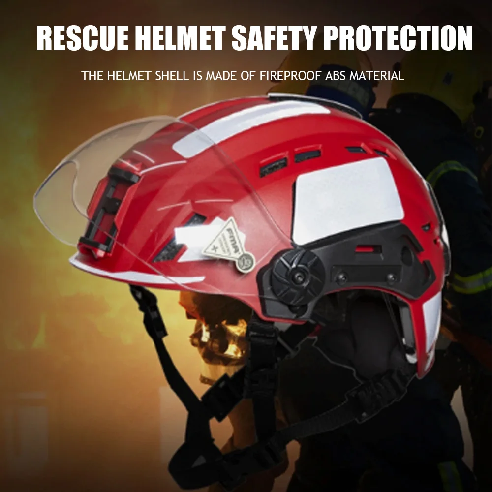 البحث التكتيكي الإنقاذ SAR خوذة ألياف الكربون حماية كاملة عاكسة المهنية الإنقاذ تسلق الجبال خوذة أمان #2