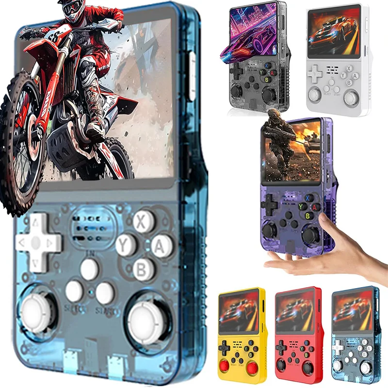 R36S Classic Retro Gaming Console with ARKOS System Video Games Single Card Portable Hand-held Gaming Console Kids Gift 3.5 Inch