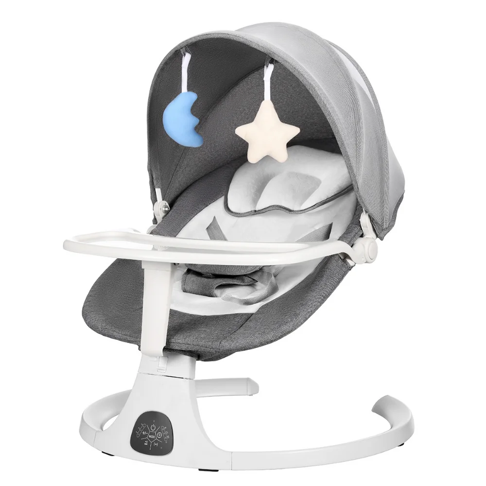 Lettino a dondolo elettrico di lusso elettrico Swing Shaker reclinabile Baby Auto Swing Chair cintura di sicurezza a cinque punti con telecomando