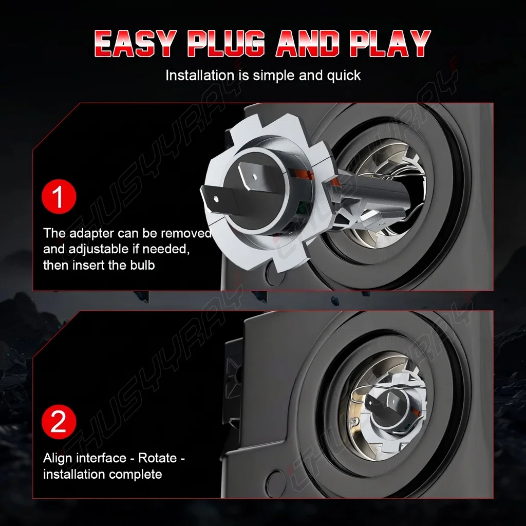 4PCS H7 LED Headlight Bulb Kit High Low Beam Super Bright 6500K White 400W 40000LM