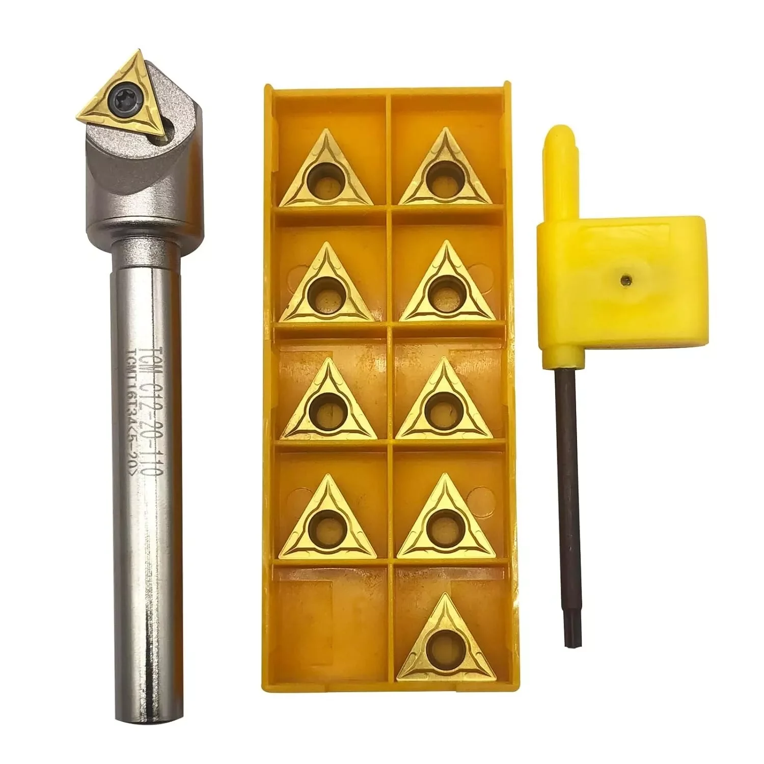 

1/2inch Shank 45° Chamfering Tool Bit Turning Tool Holder + TCMT16T304 TCMT 32.51 indexable Carbide Turning Insert