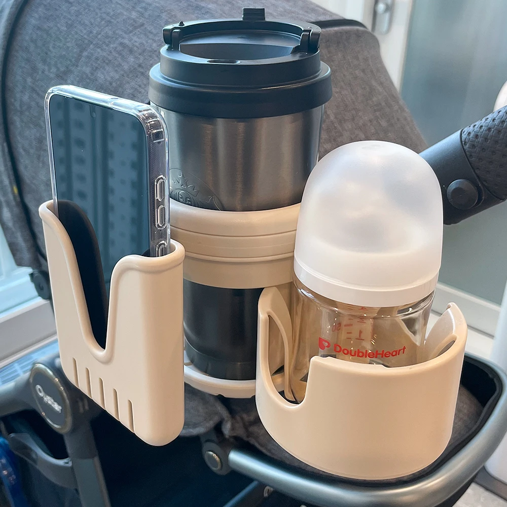 Lunel-peek-portavasos 3 en 1 para cochecito de 2 bolas, soporte para teléfono celular, botella, vaso, extensiones, todo uso