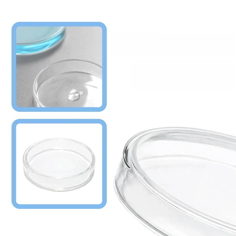 90/75/60/35mm Petri Bacterial Culture Dish Borokrzemian Glass Dish Lab Supplies Feeder Tray Round Container — zdjęcie produktu 7