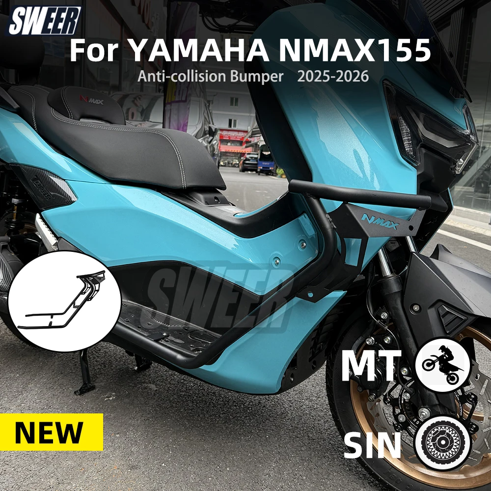 

Для YAMAHA NMAX155 мотоциклетный бампер из углеродистой стали 22-26, модифицированные аксессуары, бампер для защиты от падения, бампер для предотвращения столкновений