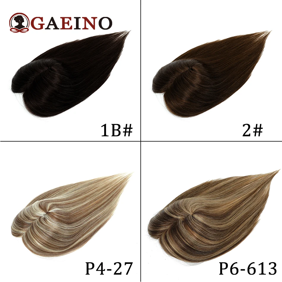 Topper de cabello humano liso con flequillo para mujer, pinzas de peluquín invisibles europeas, extensiones de cabello de Hairpiece10-14 ", 7x10cm