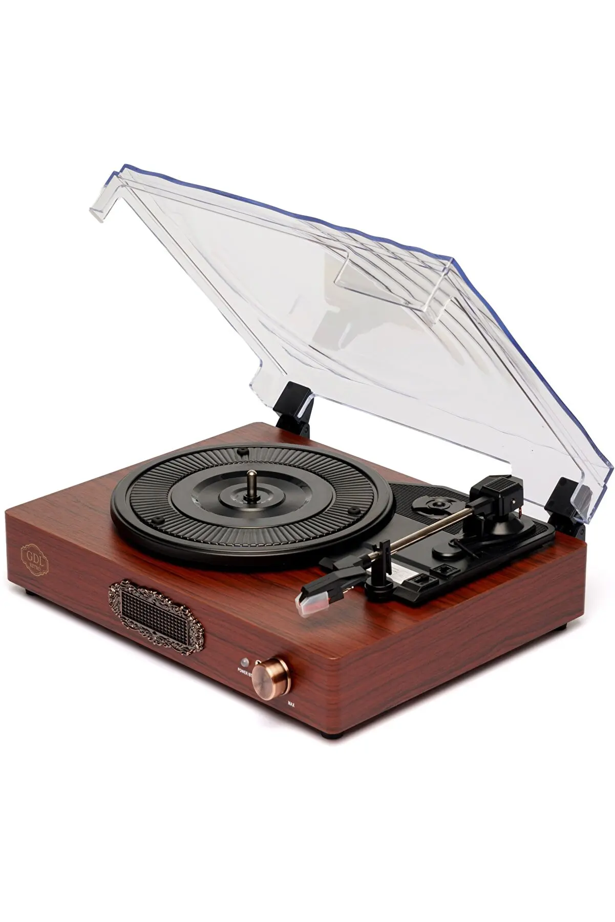 Rekord Player Bluetooth Verbindung Hause Büro Dekoration Musik Box 33x25x12cm Größe Glas Abdeckung Design Geschenke vintage Gramophone