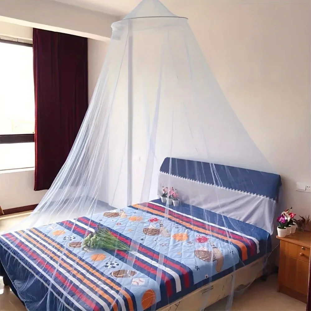 White Mosquito Net Bed Canopy with Zipper, Hanging Insect Protection Tent for Bed, Camping & Outdoor