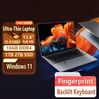 FUCHU NEW 15.6'' Laptop Computer 16GB DDR4 1TB 2TB SSD Intel i3-6100U Portable Notebook Windows 11 Laptops Office Study Game PC
