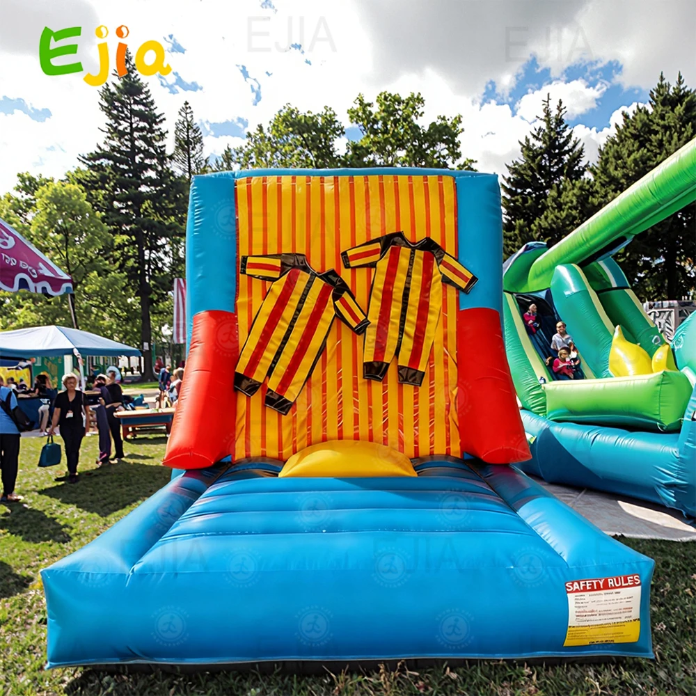 مضحك التجاري نفخ الفيلكرو الجدار 13ft نفخ القفز لزجة جدار كرنفال لعبة الحارس للحزب في الهواء الطلق #1