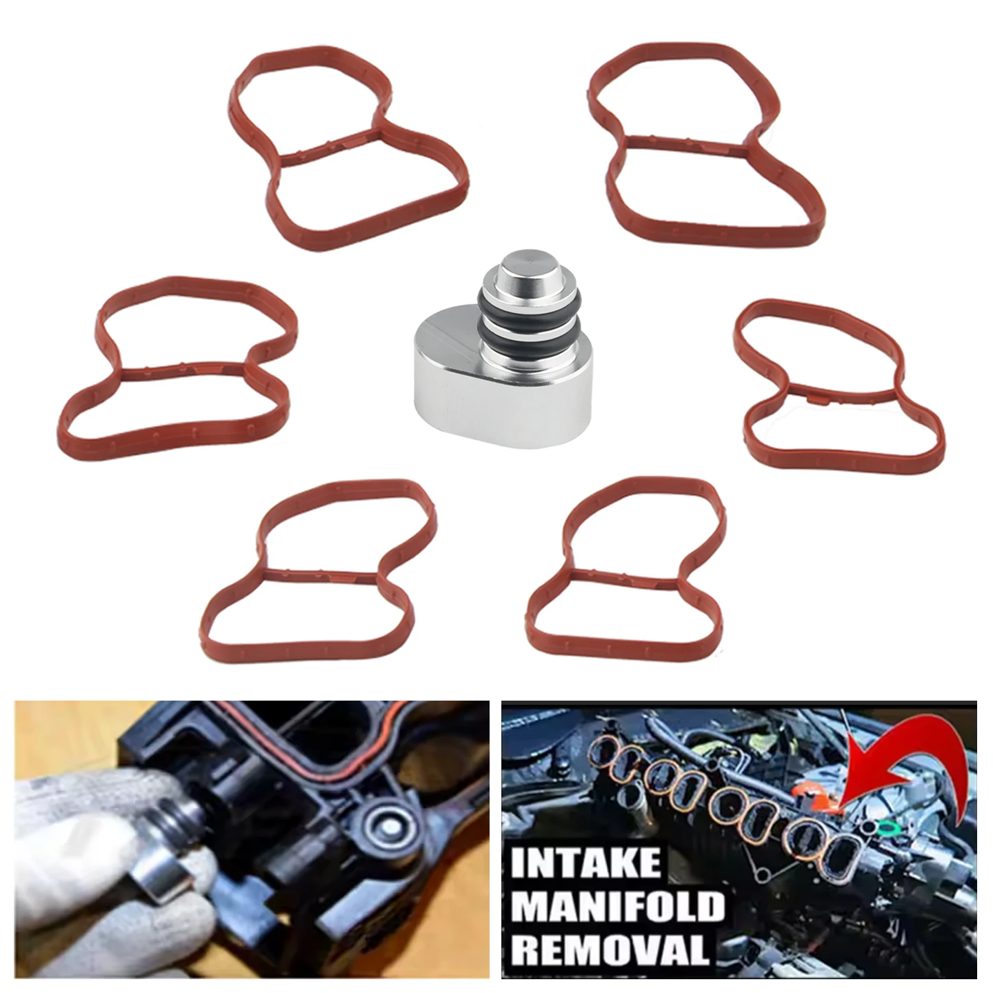 Swirl Flaps Plug Remove Kit Delete Kit With 6 Gaskets For BMW N57 N57S E90 E91 E92 E93 F07 F10 F11 11617807480 11618511363